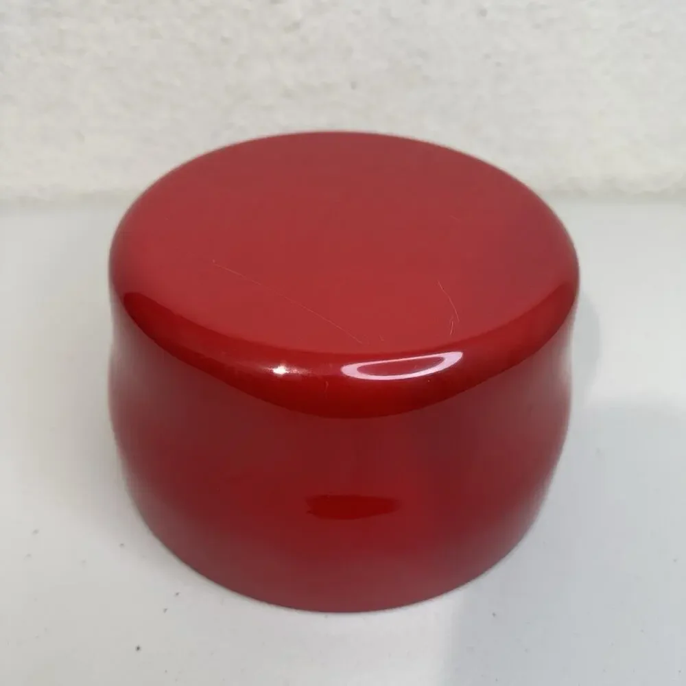 VTG Picnic Serving Set Glossy Cherry Red Nesting Bowls & Platter MCM Plasticware